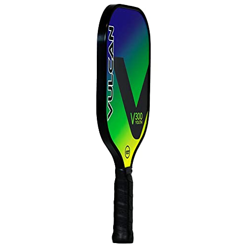 Vulcan | V300 Youth Pickleball Paddle | Polypropylene Core - Fiberglass Surface | USAP Approved | Glow Stick