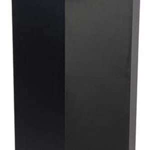 Displays2go 6-Sided Retail Pedestal Stand, Laminate, 36-inch Tall - Black (SMHEXPD36BLK)