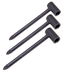 3 Size Guitar Truss Rod Wrench Guitar Neck Box Repair Adjustment Wrench with Cross Screwdriver 6.35mm 7mm 8mm(Black)