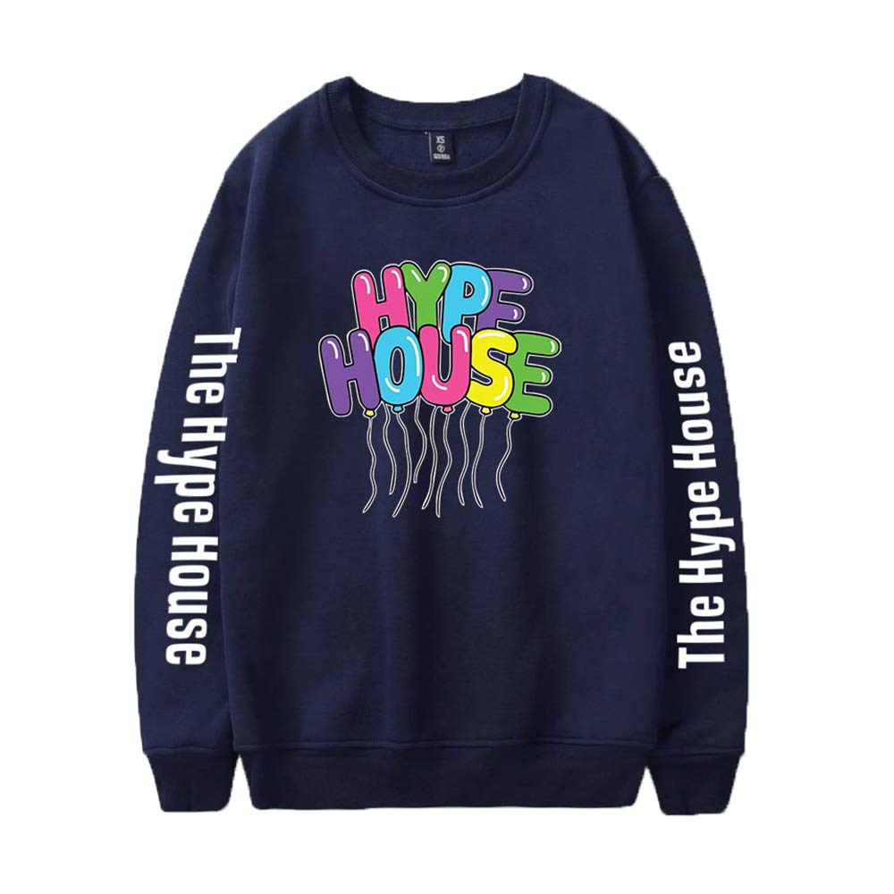 Oumile Hype House Hoodie Printed Graphic Sweatshirt Unisex Pullover Hoodies,Type 49-Blue,XL