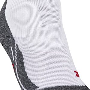 FALKE Unisex 4 GRIP Stabilizing Athletic Socks, Mid Calf, Compression Sock, Light Weight, Breathable Quick Dry, Nylon, White (White 2029), 10.5-11.5, 1 Pair