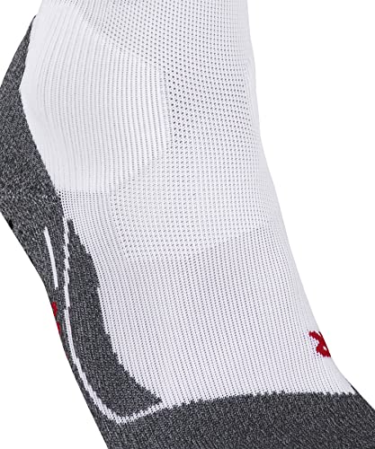 FALKE Unisex 4 GRIP Stabilizing Athletic Socks, Mid Calf, Compression Sock, Light Weight, Breathable Quick Dry, Nylon, White (White 2029), 10.5-11.5, 1 Pair