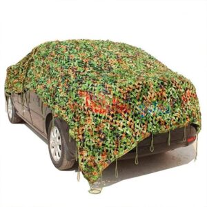 Hunting Military Camouflage Nets Woodland Army Training Camo Netting Car Covers Tent Shade Camping Sun Shelter (Black, 1.5x4M)