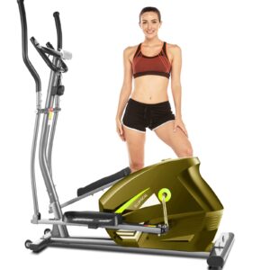 Elliptical Exercise Machine with APP, Heavy-Duty Elliptical Cross Trainer for Home Use, 10-Level Resistance, Max User Weight 390 lbs, Ideal for Indoor Workout & Fitness