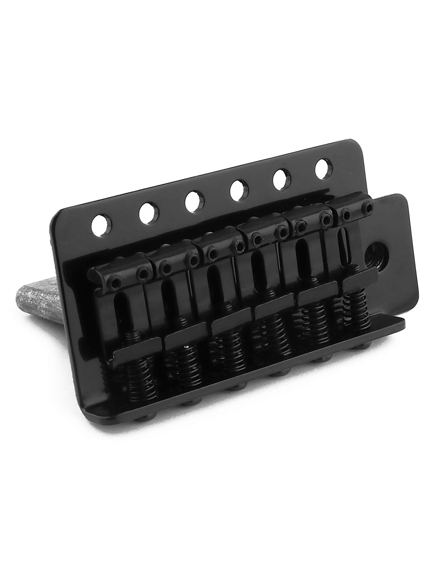 Metallor 6 String Guitar Tremolo Bridge with Whammy Bar for Fender Strat Squier Style Electric Guitar Black.