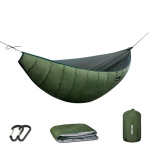 G4Free Hammock Underquilt for Single & Double Camping Hammocks, Lightweight Portable Top Warm 4 Season Winter Under Quilt for Outdoor Camping Hiking Backpacking