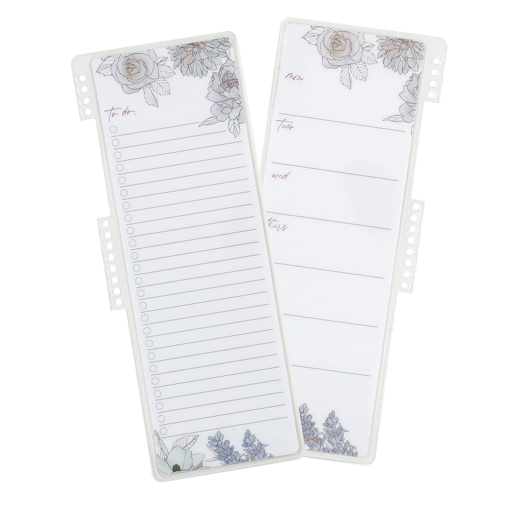 Snap-in to-Do List Dashboard in Flora, Double-Sided, Wet-Erase Dashboard You can Snap Into Your Coiled Planner or Binder, Tackle to-Dos and Track Tasks in Style by Erin Condren