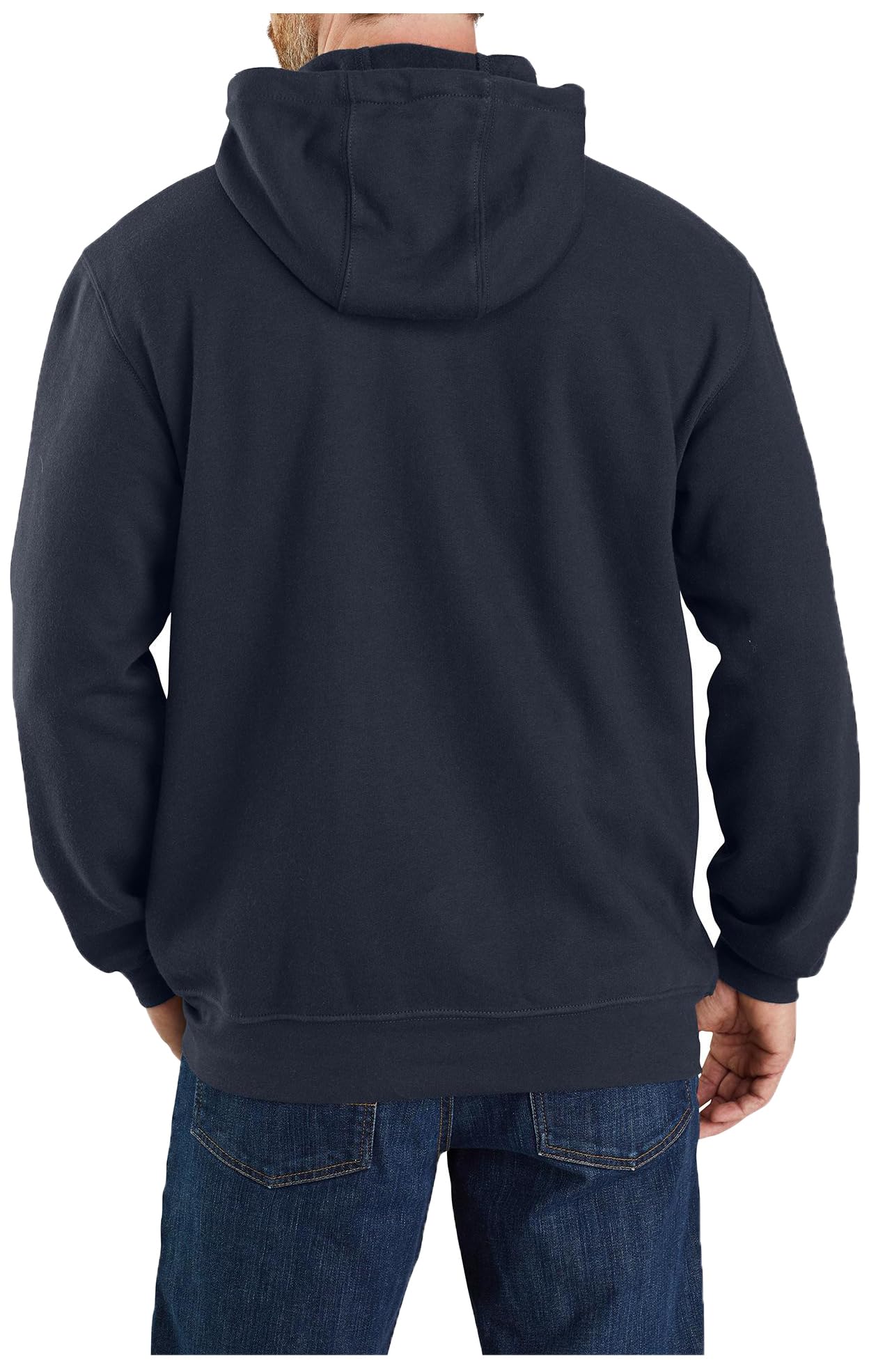 Carhartt Men's Flame-Resistant Force Loose Fit Midweight Full-Zip Sweatshirt, Navy, Large