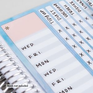 Snap-In Checklist Dashboard, Wet-Erase and Dry-Erase, Portable Dashboard You can Snap Into Your Coiled Planner, Notebooks, and Binders, Stay on Track in Style by Erin Condren