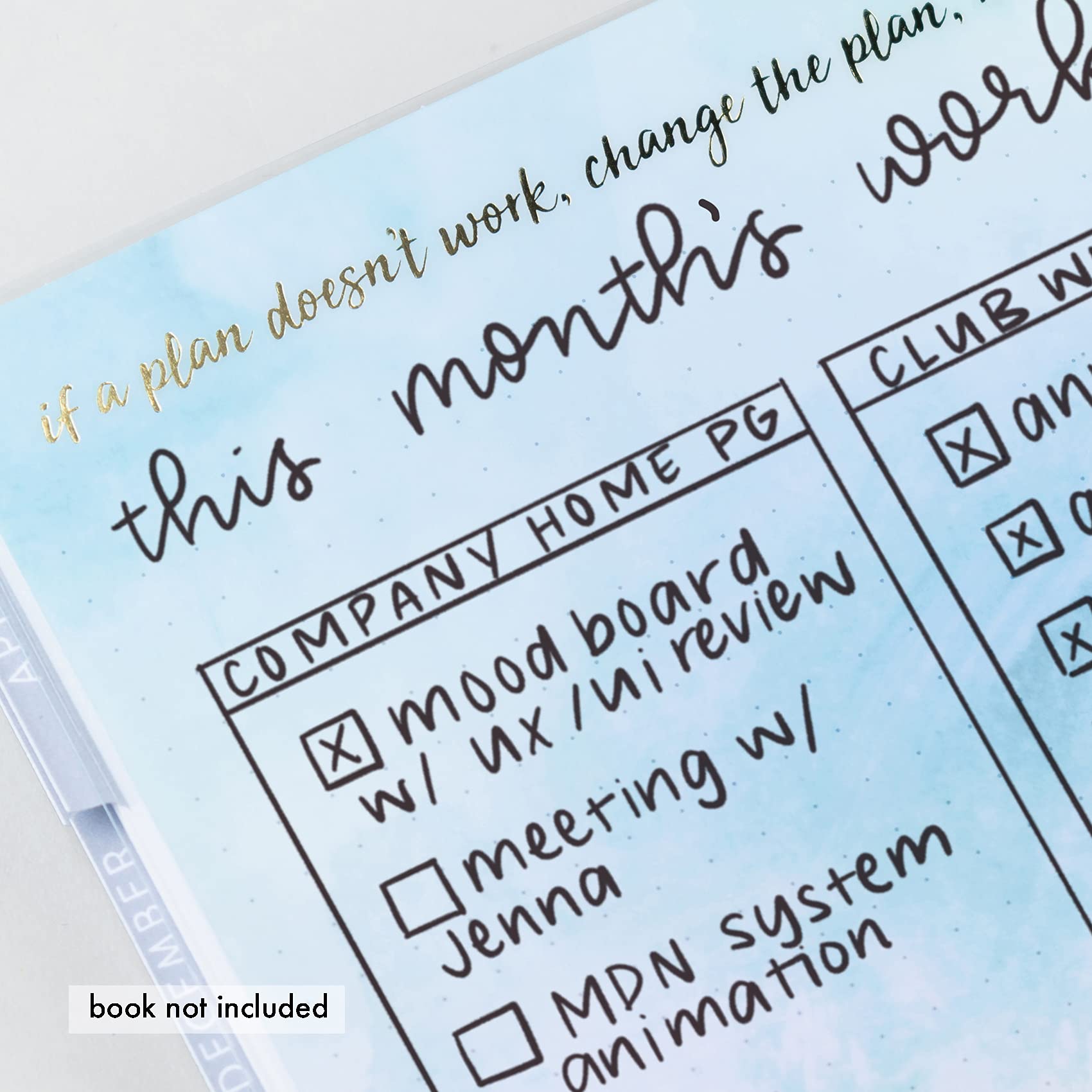 Snap-In Checklist Dashboard, Wet-Erase and Dry-Erase, Portable Dashboard You can Snap Into Your Coiled Planner, Notebooks, and Binders, Stay on Track in Style by Erin Condren