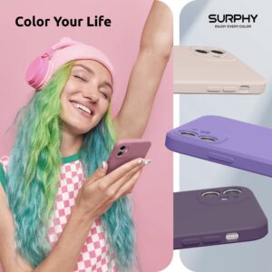 SURPHY Design for iPhone 11 Case with Camera Protection, Straight Edge Slim Design, Liquid Silicone Phone Case for iPhone 11 6.1 inches, Lilac Purple