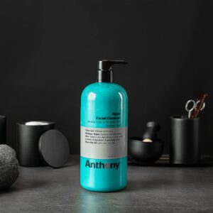 Anthony Algae Facial Cleanser, 32 Fl Oz. Contains Algae, Aloe Vera, Azulene, Lavender and Rose Hip Oil, Cleanses and Refreshes, Moisturizes and Hydrates, Calms and Soothes Your Skin.