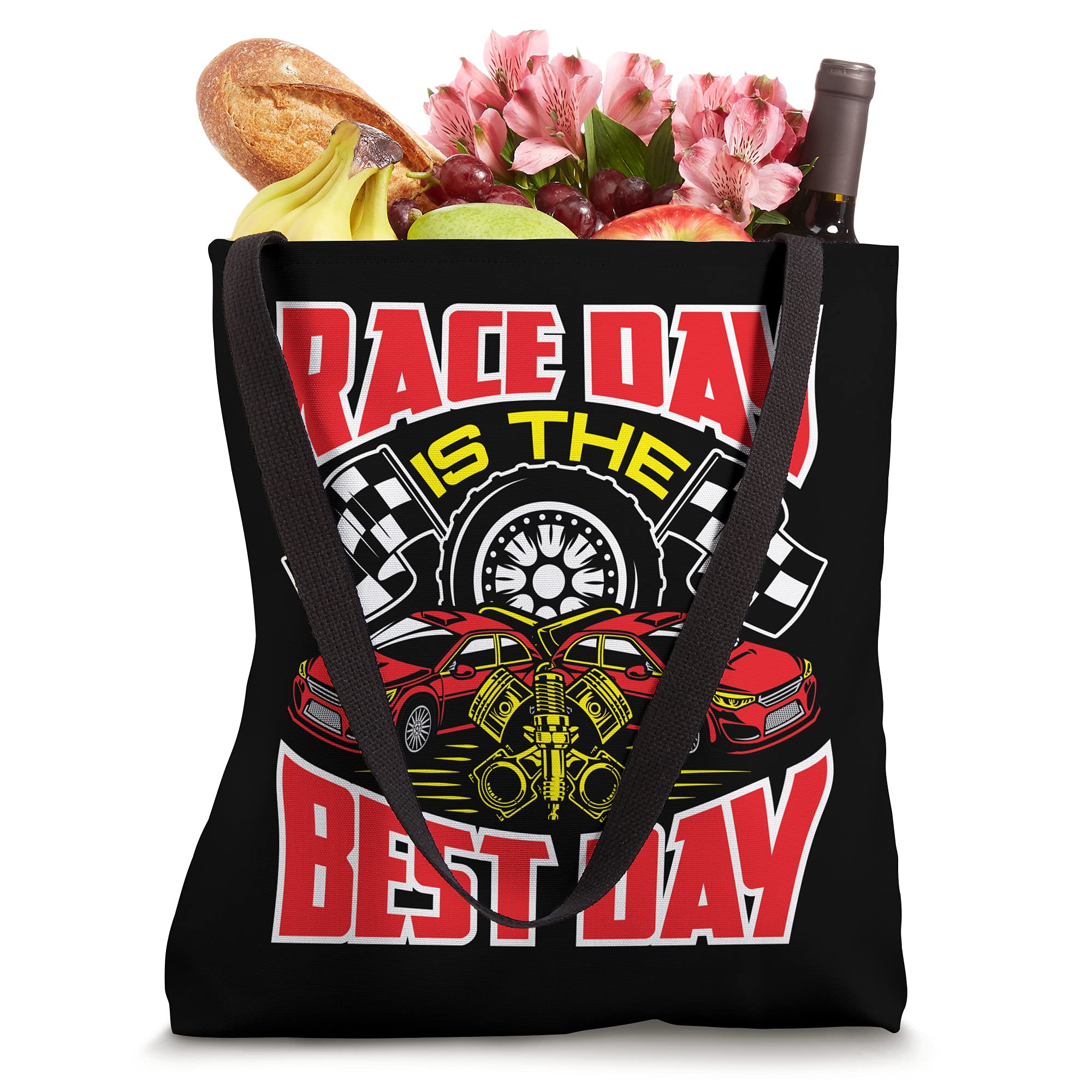 Race Day Is the Best Day Cool Stock Car Racing Tote Bag