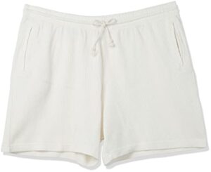 reebok men's standard shorts, non-dyed off-white/natural dye, medium