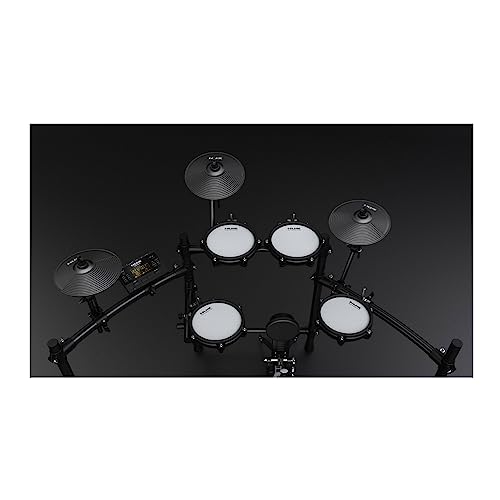 NuX DM-210 All Mesh Head Entry-Level Recordable Digital Drum Kit with Mesh Drum Pads, Independent Kick Drum, Diverse Sound Library, and Coach Function