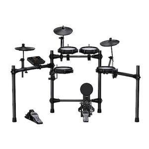 NuX DM-210 All Mesh Head Entry-Level Recordable Digital Drum Kit with Mesh Drum Pads, Independent Kick Drum, Diverse Sound Library, and Coach Function