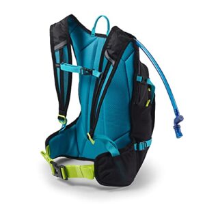 High Sierra Hydrahike 2.0 Hydration Backpack with 2L Reservoir, for Hiking, Biking, Camping, Traveling, Black, 8L