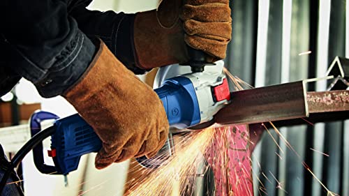 Bosch GWX10-45PE 4-1/2 In. X-LOCK Ergonomic Angle Grinder with Paddle Switch with CWX27M450 4-1/2 In. x .098 In. X-LOCK Arbor Type 27A (ISO 42) 30 Grit Metal Cutting and Grinding Abrasive Wheel