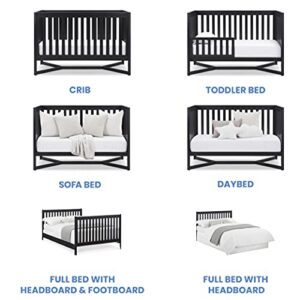 Delta Children Tribeca 4-in-1 Baby Convertible Crib, Midnight Grey