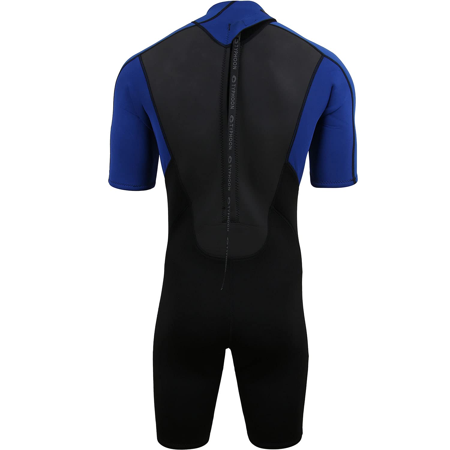 Typhoon Mens Storm3 3/2mm Back Zip Shorty Wetsuit 250795 - Black/Nite Blue Wetsuit Size - S