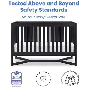 Delta Children Tribeca 4-in-1 Baby Convertible Crib, Midnight Grey