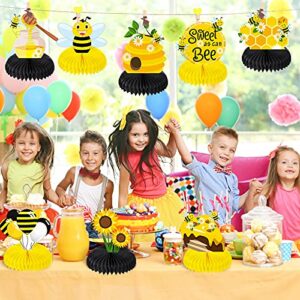 9 Pieces Bee Baby Centerpiece Bumble Honeycomb Centerpieces Honeycomb Table Centerpieces for Bee Day Themed Decorations Bee Baby Shower Decorations Baby Shower Birthday Party Supplies