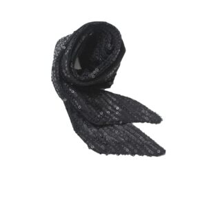 HI-party Small scarf with fashionable sequins for decoration (Black)