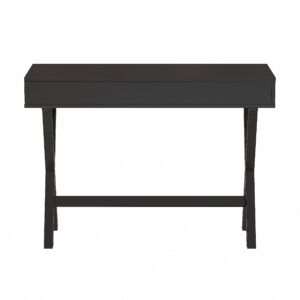 Flash Furniture Dolly Computer Desk - Black Writing Desk with Open Storage Compartments - 42" Long Home Office Desk Table for Bedroom