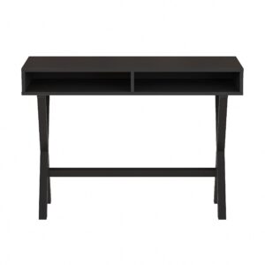 Flash Furniture Dolly Computer Desk - Black Writing Desk with Open Storage Compartments - 42" Long Home Office Desk Table for Bedroom