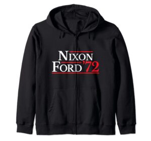 nixon ford retro election 1972 zip hoodie