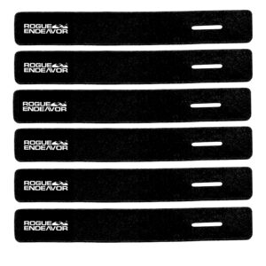 Rogue Endeavor Fishing Rod Wrap, Premium Neoprene Lined (Pack of 6) (Black)