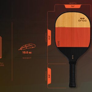 Orca Paddle Co. Echo Pickleball Paddles, Set of 2, with 4 Pickleballs, Mesh Bag - Racket for Beginners, Intermediate, Advanced Players - Pickle-Ball Accessories and Equipment