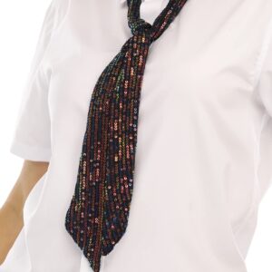 HI-party Small scarf with fashionable sequins for decoration (Golden)