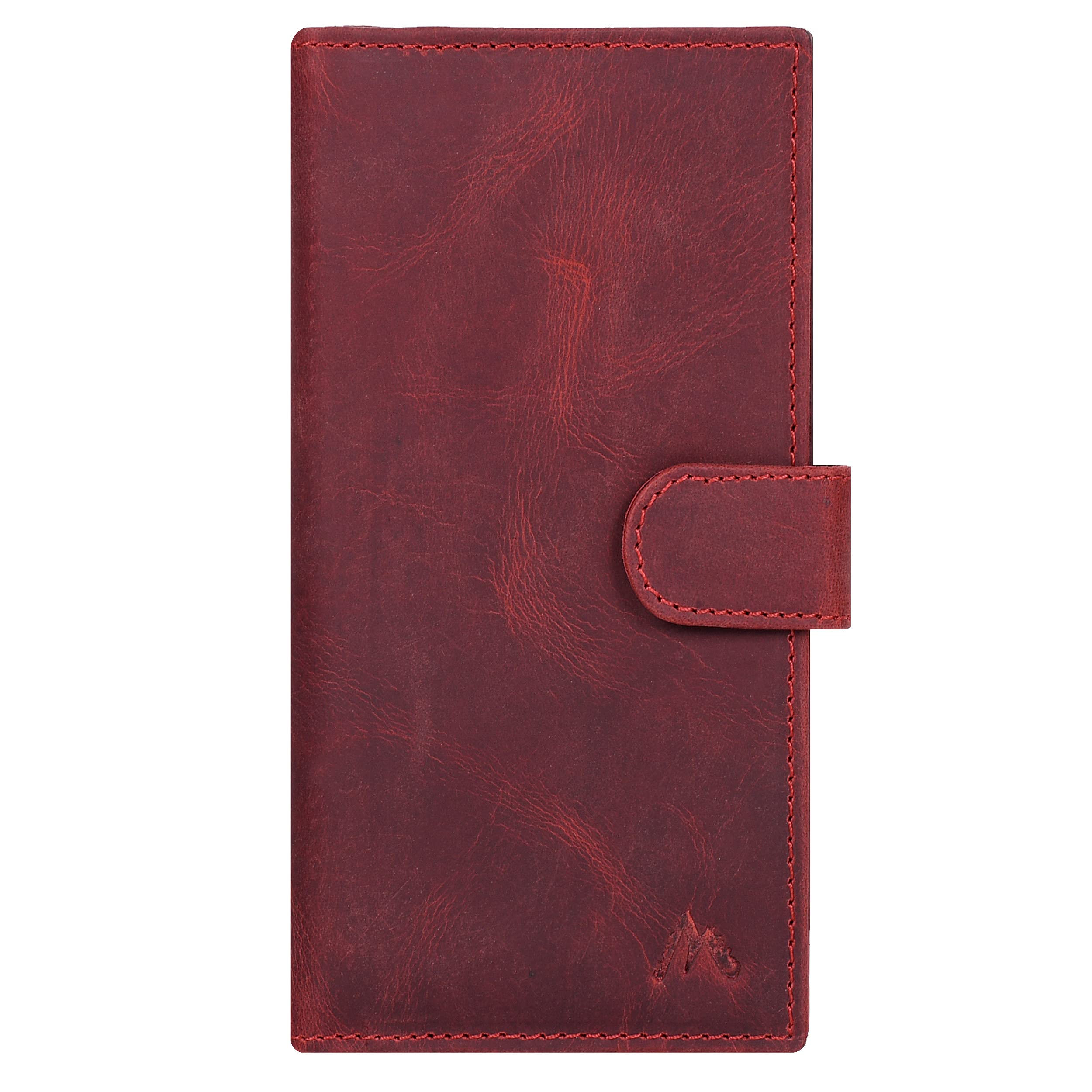 NeoMonte Handmade RFID Leather Checkbook Covers for Men and Women with 6 Credit Card & 1 ID Slot and Pen Holder