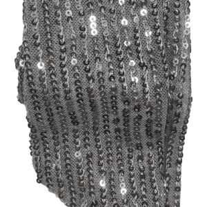 HI-party Small scarf with fashionable sequins for decoration (Silver), General size