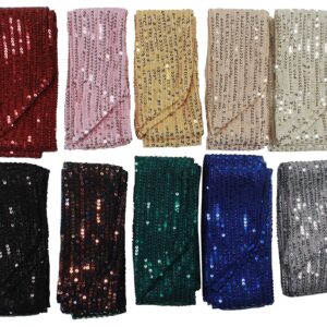 HI-party Small scarf with fashionable sequins for decoration (Silver), General size