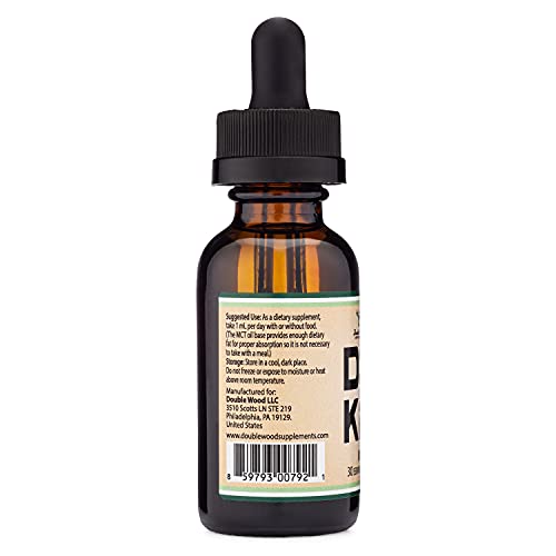 Vitamin D3 K2 5,000 IU Liquid Drops (5,000 IU of D3 and 200mcg of 99.9% All-Trans Patented K2 MK-7 (K2Vital)) Max Absorption Liquid Vitamin D Drops (30 Servings) by Double Wood