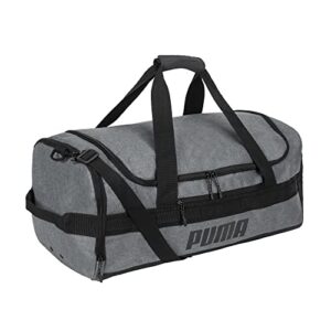 PUMA Evercat Foundation Duffel Bag, Grey Heather/Black, One-Size