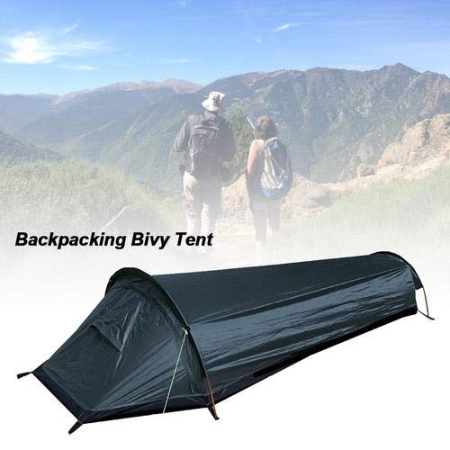 Augustusws Ultralight Bivvy Bag Tent, Compact Single Person Backpacking Larger Space Waterproof Sleeping Bag Cover Bivvy Sack for Outdoor Camping Survival