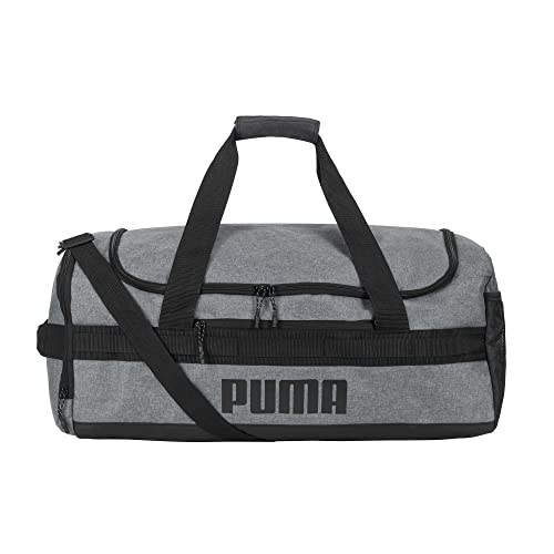 PUMA Evercat Foundation Duffel Bag, Grey Heather/Black, One-Size