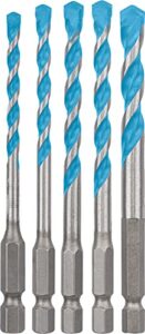 bosch professional 5 pc. expert hex-9 multiconstruction drill bit set (for concrete, Ø 4-8 mm, accessories rotary impact drill)