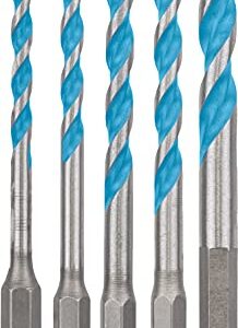 Bosch Professional 5 pc. Expert HEX-9 MultiConstruction Drill Bit Set (for Concrete, Ø 4-8 mm, Accessories Rotary Impact Drill)