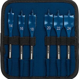 Bosch Professional 6X Expert SelfCut Speed Spade Drill Bit Set (Ø 14-24 mm, Accessories Rotary Impact Drill)