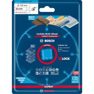 Bosch Professional 1x Expert Carbide Multi Wheel X-LOCK Cutting Disc (for Hardwood, Ø 125 mm, Accessories Small Angle Grinder)