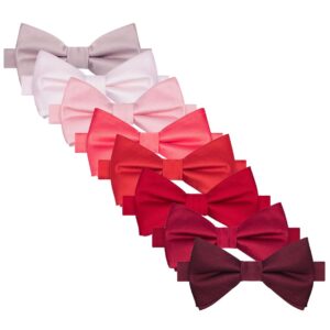 KissTies Pre-Tied Bow Tie Summer Watermelon Red Satin Razzmatazz Bowties