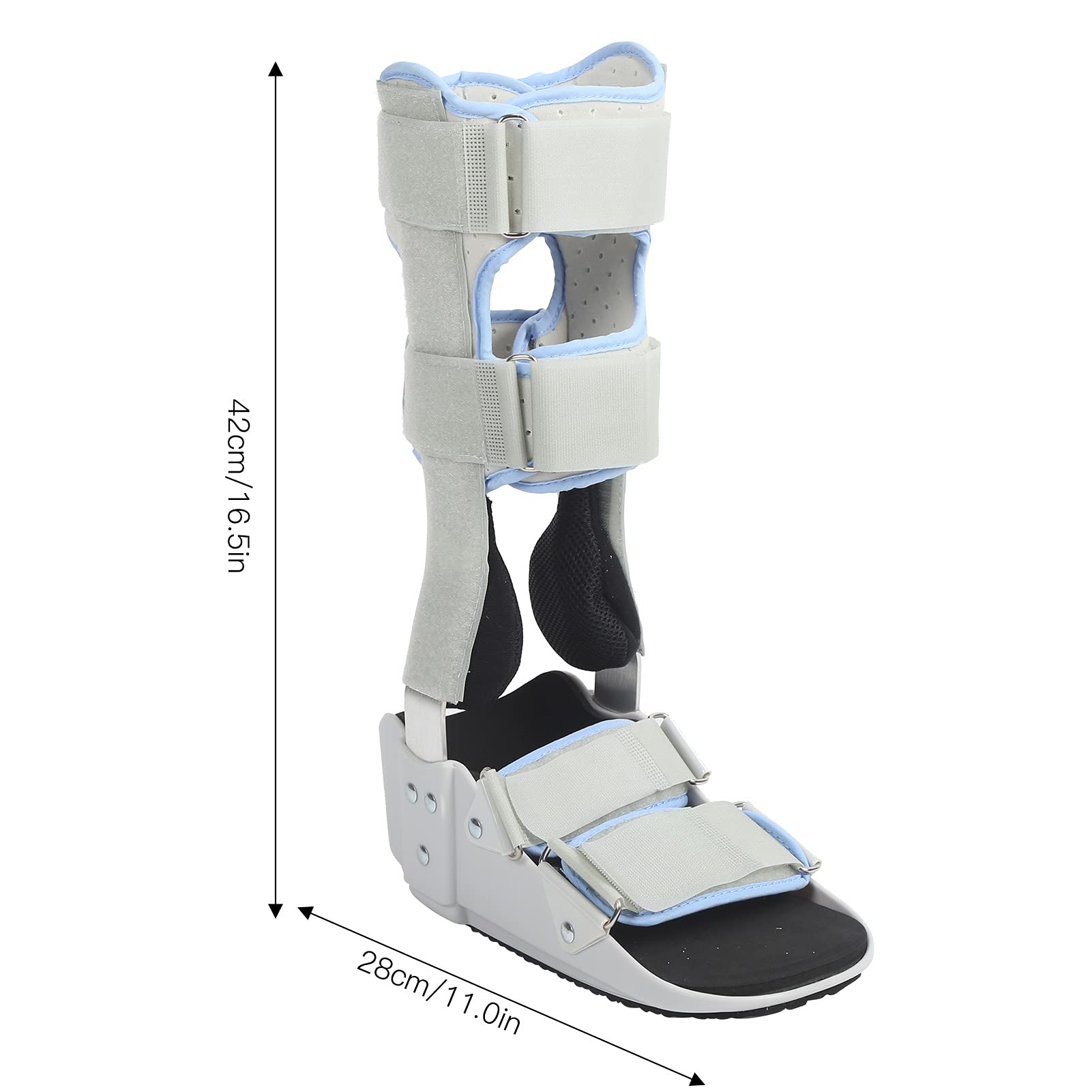 Orthopedic Walking Boot, Adjustable Breathable Ankle Protective Fracture Boot, Comfortable Air Walker Brace with Open Toe Design for Injured Foot, Ankle Sprain, Broken Toe, Ligament Injuries