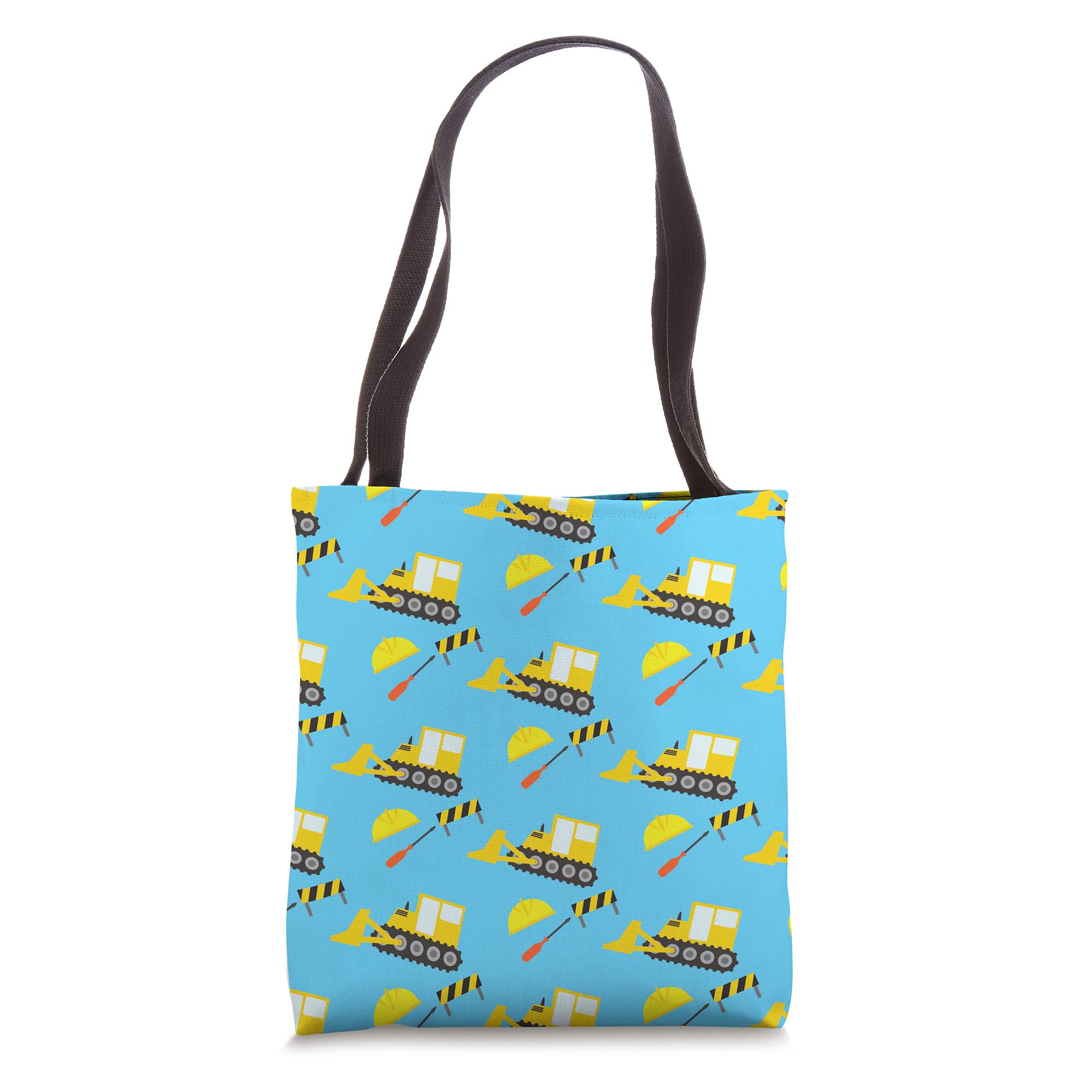 Construction Truck Transportation Pattern Toddler Kids Boys Tote Bag