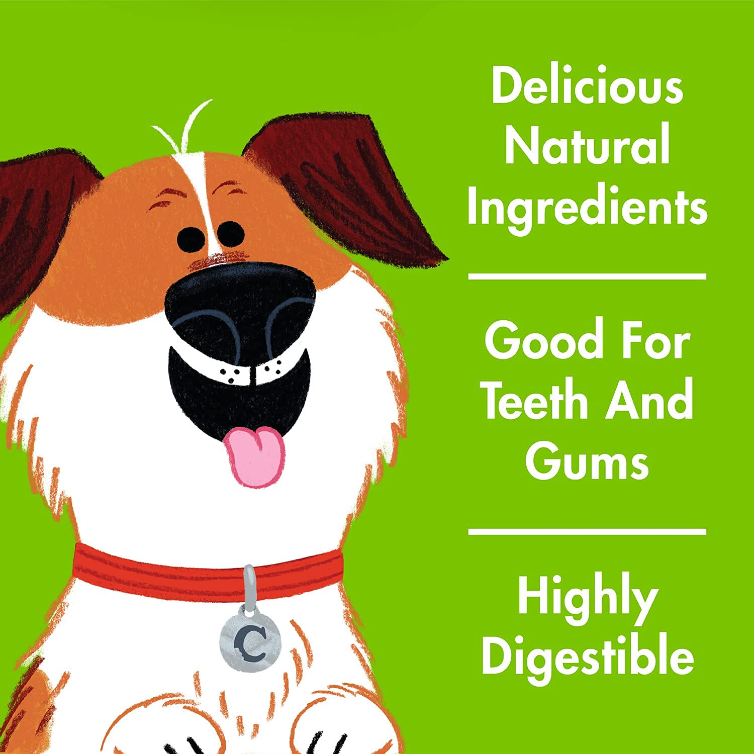 Chewsday Small Cinnamon Clean Daily Dental Dog Chews, Made in The USA, Natural Highly-Digestible Oral Health Treats for Healthy Gums and Teeth - 14 Count