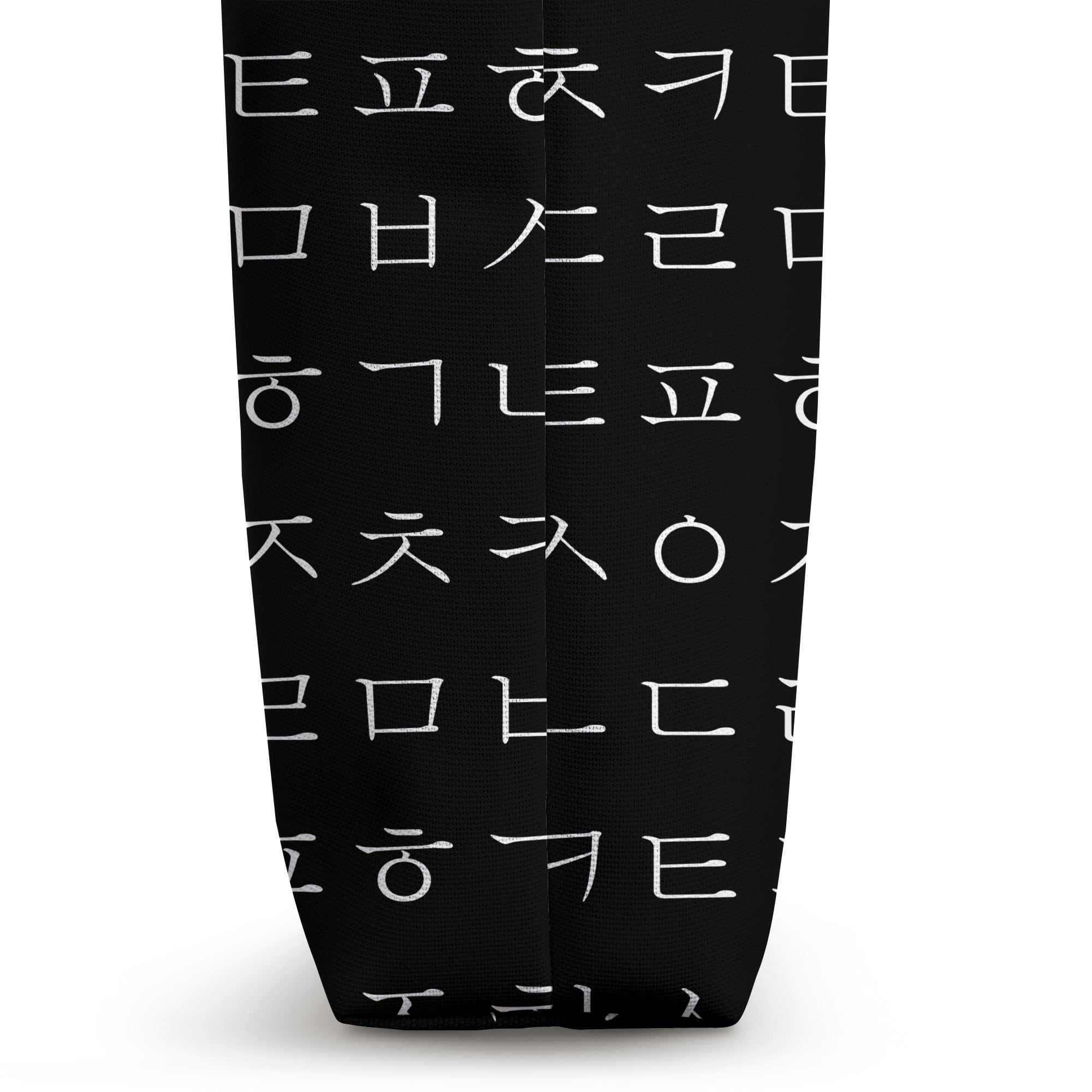 Korean Hangul Alphabet (White Letters) Tote Bag