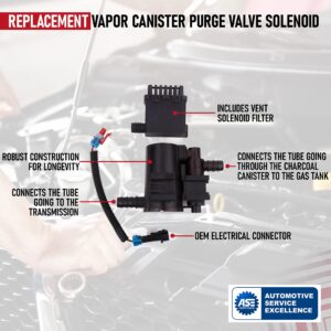 Vapor Canister Purge Valve Solenoid - Compatible with Chevrolet and GMC Vehicles - 2004-2010 - Silverado 1500, 2500 HD Classic, Sierra 2500, 3500 HD - Replaces CVS34, 911-237, 10357992, 19207763